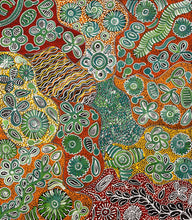 Load image into Gallery viewer, &quot;Bush Flower&quot; Bernadine Johnson Kemarre 81cm x 91cm
