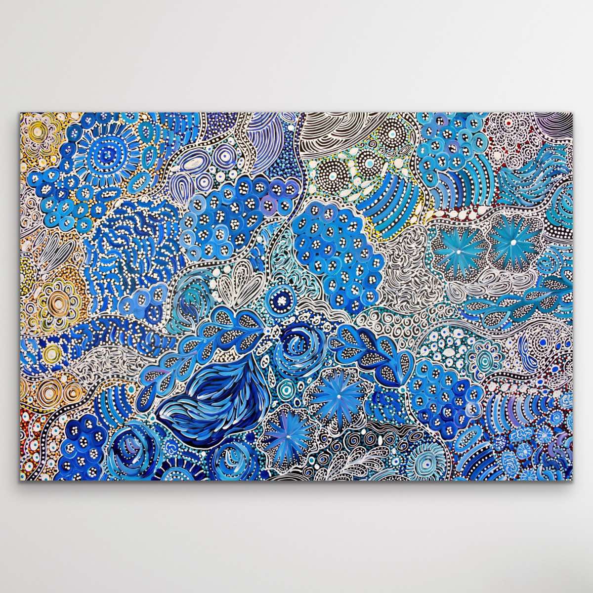 "My Country (Winter)" original Aboriginal painting by Print - authentic Indigenous Australian artwork