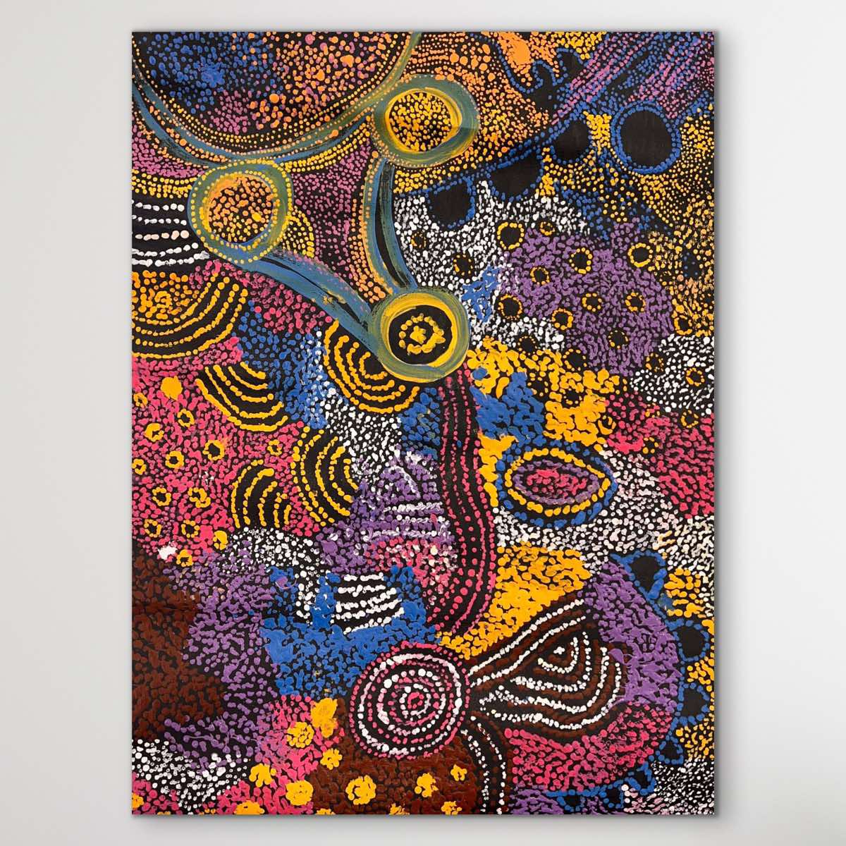 "Minyma Malilu" original Aboriginal painting by Patricia Tunkin, 59cm x 44cm - authentic Indigenous Australian artwork