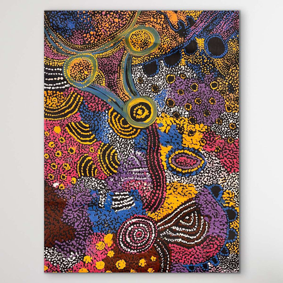 "Minyma Malilu" original Aboriginal painting by Patricia Tunkin, 59cm x 44cm - authentic Indigenous Australian artwork