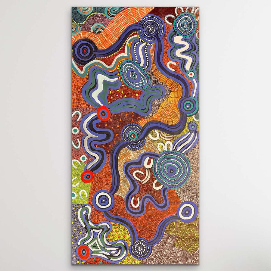 "Waterholes" Hazel Pepperill 143cm x 72cm