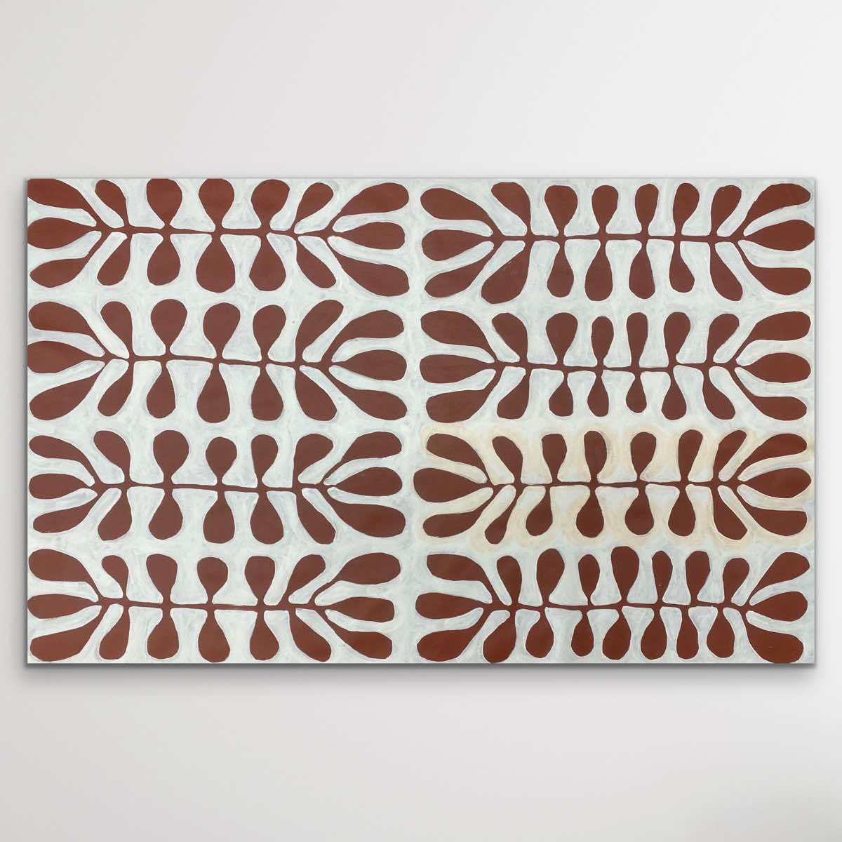 "Mulga Trees" original Aboriginal painting by Debra Nangala McDonald, 143cm x 89cm - authentic Indigenous Australian artwork