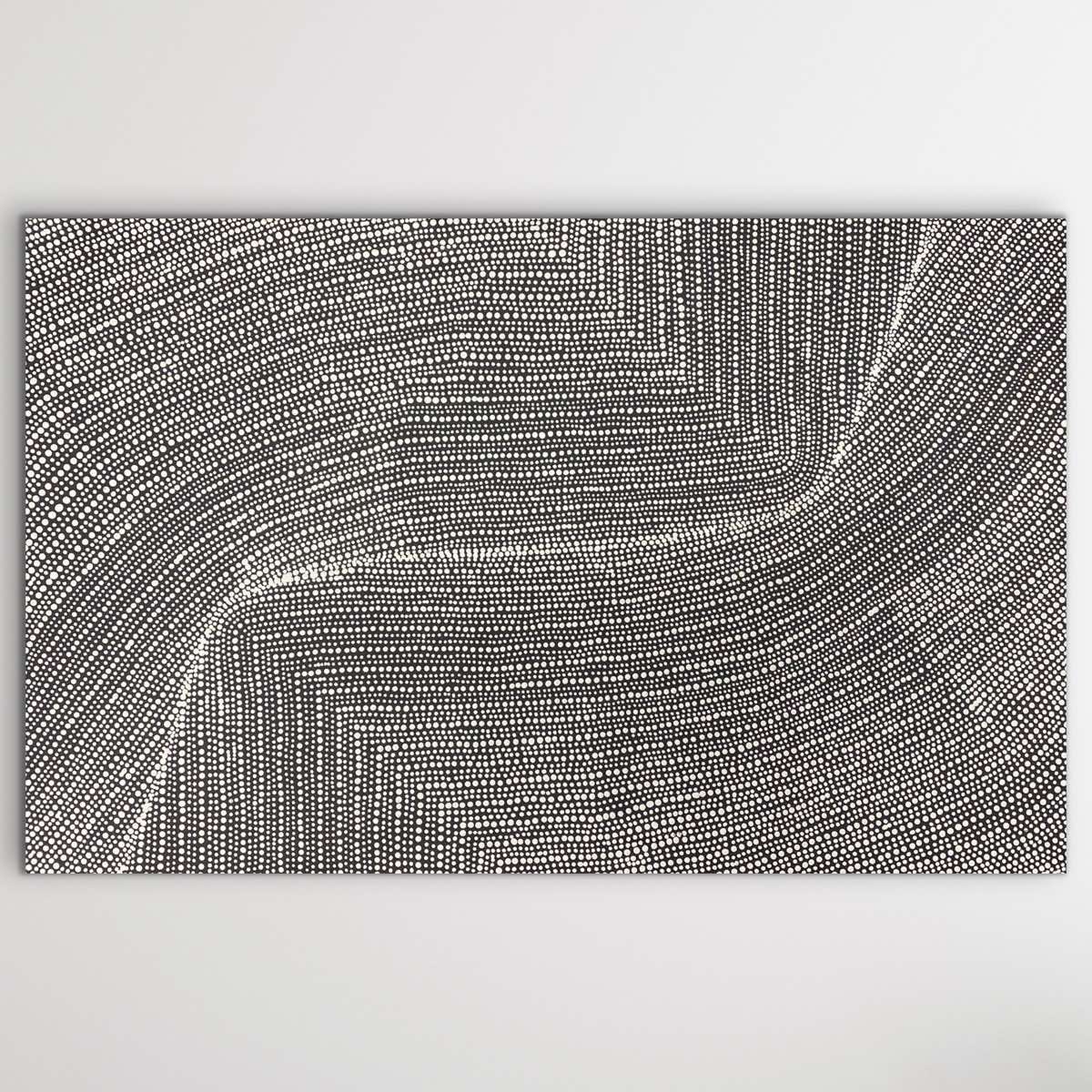 "Bush Onion" by Tansy Martin - detail view of Aboriginal painting, 76cm x 119cm