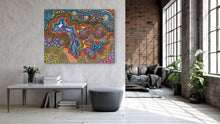 Load image into Gallery viewer, &quot;My Country&quot; Damien and Yilpi Marks 96cm x 127cm
