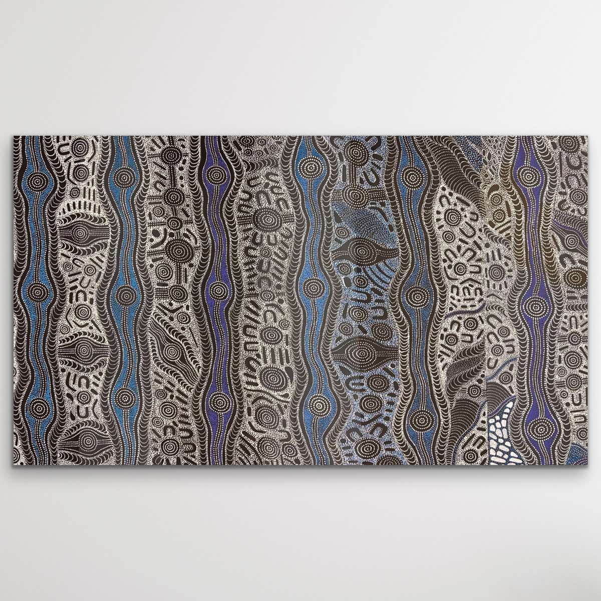 "My Country" original Aboriginal painting by Stephen Martin Pitjara, 170cm x 99cm - authentic Indigenous Australian artwork