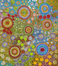 Load image into Gallery viewer, &quot;Budgerigar Dreaming &amp; Bush Tucker&quot; Julieanne Nungurrayi Turner 75cm x 86cm
