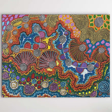 Load image into Gallery viewer, &quot;My Country&quot; Damien and Yilpi Marks 96cm x 127cm
