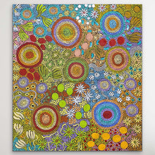 Load image into Gallery viewer, &quot;Budgerigar Dreaming &amp; Bush Tucker&quot; Julieanne Nungurrayi Turner 75cm x 86cm
