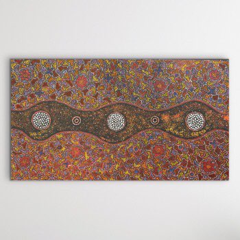 "My Country" original Aboriginal painting by Miriam Taylor, 143cm x 79cm - authentic Indigenous Australian artwork