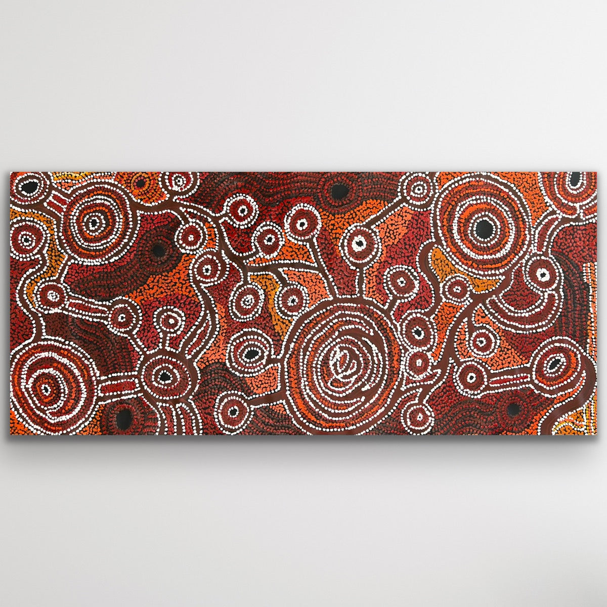 "Nguru Munu Kapi" original Aboriginal painting by Daisybell Kulyuru, 127cm x 58cm - authentic Indigenous Australian artwork
