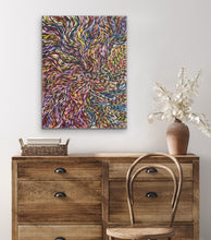 Load image into Gallery viewer, Rachael Nambula with original painting "Medicine Leaves" - Aboriginal artist
