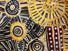 Load image into Gallery viewer, Yaritji Heffernan original painting gold black and white
