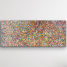 Load image into Gallery viewer, "Bush Medicine Leaves" original Aboriginal painting by Bernadine Johnson Kemarre, 209cm x 88cm - authentic Indigenous Australian artwork
