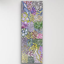 Load image into Gallery viewer, "Awelye" original Aboriginal painting by Karen Bird Ngale, 209cm x 71cm - authentic Indigenous Australian artwork
