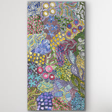 Load image into Gallery viewer, "Awelye" original Aboriginal painting by Karen Bird Ngale, 193cm x 104cm - authentic Indigenous Australian artwork
