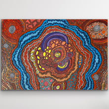 Load image into Gallery viewer, "My Country" original Aboriginal painting by Damien and Yilpi Marks, 199cm x 135cm - authentic Indigenous Australian artwork
