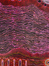 Load image into Gallery viewer, "Rainbow Serpent (Wanampi)" by Debra Umala - gallery view, authentic Indigenous Australian art, 297cm x 197cm
