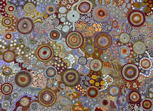 Load image into Gallery viewer, "Budgerigar Dreaming and Bush Tucker" original Aboriginal painting by Julieanne Turner Nungurrayi, 198cm x 145cm - authentic Indigenous Australian artwork
