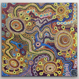 "Nguru Munu Kapi Tjukula" Audrey Brumby 149cm x 145cm