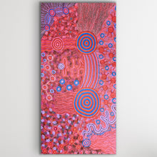 Load image into Gallery viewer, "Mamungari-Nya" original Aboriginal painting by Renae Nakamarra Nelson, 200cm x 103cm - authentic Indigenous Australian artwork
