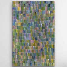 Load image into Gallery viewer, "Yam Dreaming" original Aboriginal painting by Jeannie Mills Pwerle, 150cm x 97cm - authentic Indigenous Australian artwork
