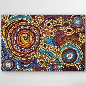 "Ngura" Daisybell Kulyuru 87cm x 58cm