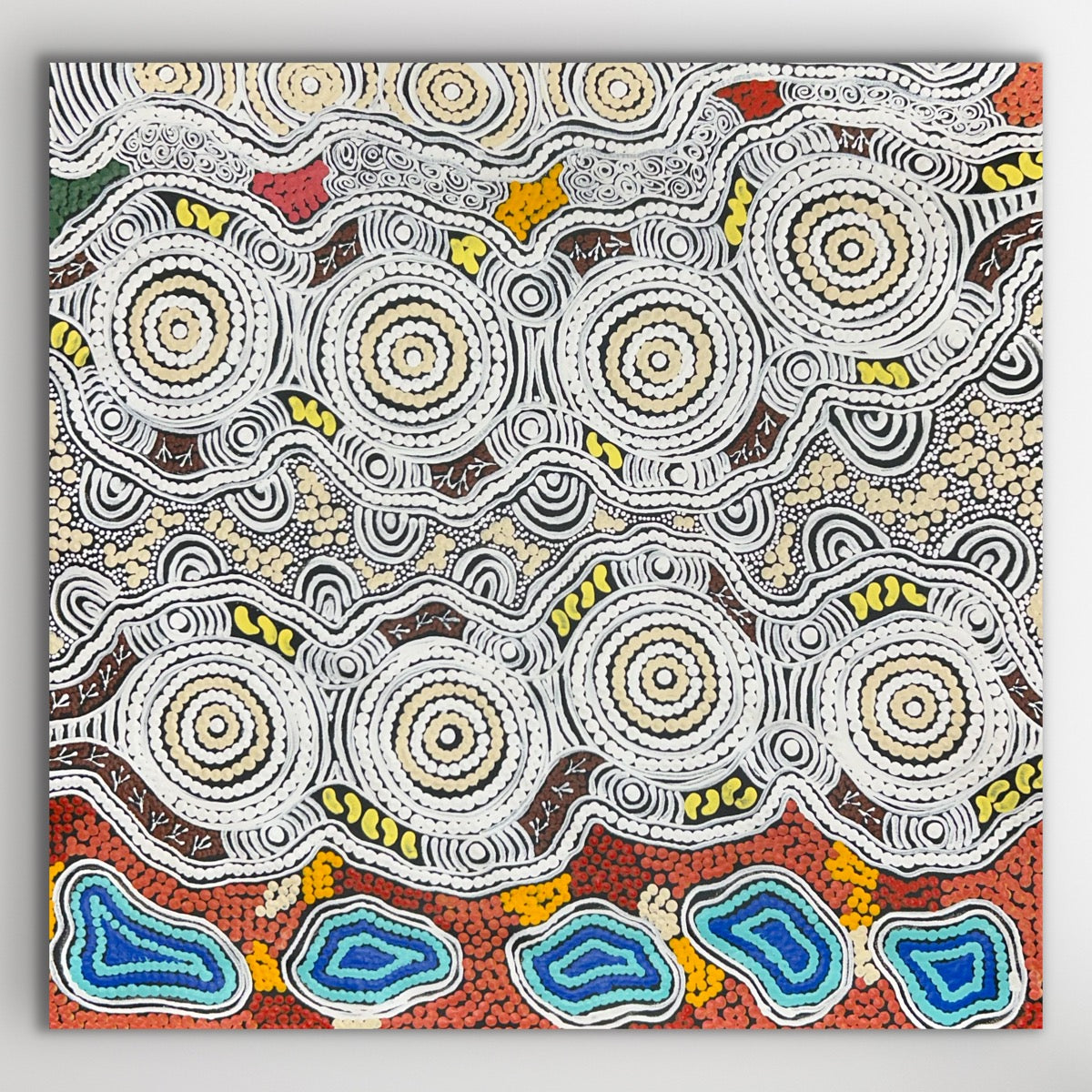 "Budgerigar Dreaming" Gwenda Turner Nungurrayi 61cm x 60cm