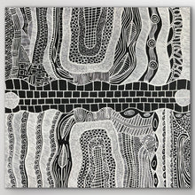 Load image into Gallery viewer, "Mina Mina Dreaming" original Aboriginal painting by Alice Granites Napanangka, 103cm x 101cm - authentic Indigenous Australian artwork
