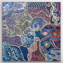 Load image into Gallery viewer, "My Country (Utopia)" original Aboriginal painting by Janet Golder Kngwarreye, 60cm x 60cm - authentic Indigenous Australian artwork
