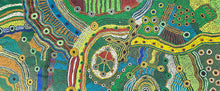 Load image into Gallery viewer, "Minyma Kutjara" original Aboriginal painting by Cassyanne Woods, 200cm x 83cm - authentic Indigenous Australian artwork
