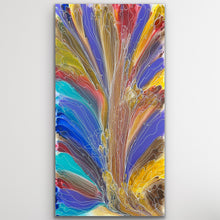 Load image into Gallery viewer, "Pantu (Salt Lake)" original Aboriginal painting by Janice Stanley, 171cm x 89cm - authentic Indigenous Australian artwork
