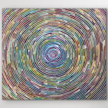 Load image into Gallery viewer, "Circle of Life" original Aboriginal painting by Bernadine Johnson Kemarre, 100cm x 88cm - authentic Indigenous Australian artwork
