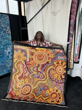 Load image into Gallery viewer, "Nguru Munu Kapi Tjukula" original Aboriginal painting by Audrey Brumby, 149cm x 145cm - authentic Indigenous Australian artwork
