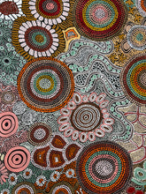 Load image into Gallery viewer, "Budgerigar &amp; Bush Tucker Story" original Aboriginal painting by Julieanne Turner Nungurrayi, 129cm x 98cm - authentic Indigenous Australian artwork
