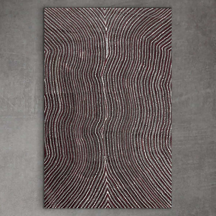 95cm x 146cm Bush Onion Original Authentic Aboriginal Painting Large