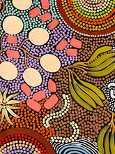 Load image into Gallery viewer, &quot;Budgerigar Dreaming and Bush Tucker story&quot; Julieanne Nungurrayi Turner 200cm x 131cm
