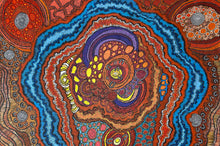 Load image into Gallery viewer, "My Country" original Aboriginal painting by Damien and Yilpi Marks, 199cm x 135cm - authentic Indigenous Australian artwork
