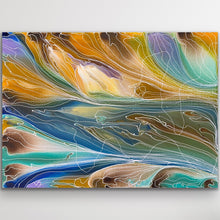 Load image into Gallery viewer, "Pantu (Salt Lake)" original Aboriginal painting by Janice Stanley, 125cm x 90cm - authentic Indigenous Australian artwork
