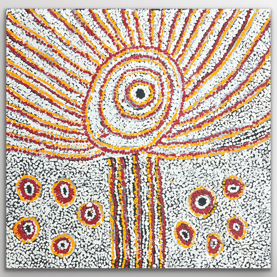 "My Country" original Aboriginal painting by Nurina Burton, 60cm x 60cm - authentic Indigenous Australian artwork