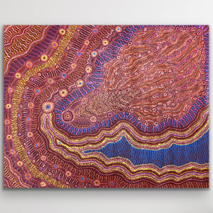 "Rainbow Serpent (Wanampi)" Debra Umala 152cm x 120cm