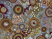 Load image into Gallery viewer, "Budgerigar Dreaming and Bush Tucker" original Aboriginal painting by Julieanne Turner Nungurrayi, 198cm x 145cm - authentic Indigenous Australian artwork
