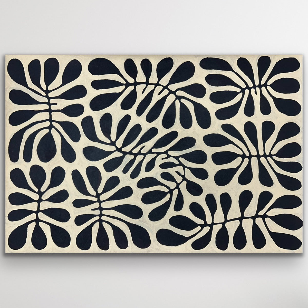 "Bended Acacia Leaves (Watiya Tjuta)" original Aboriginal painting by Debra Nangala McDonald, 120cm x 80cm - authentic Indigenous Australian artwork