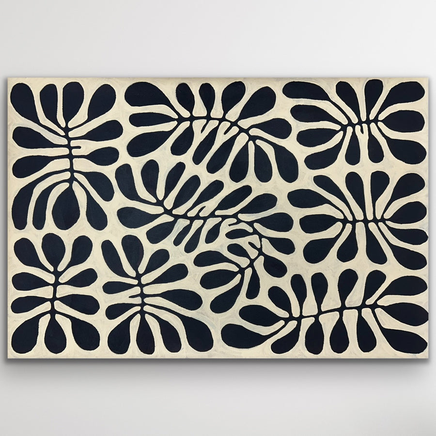 "Bended Acacia Leaves (Watiya Tjuta)" original Aboriginal painting by Debra Nangala McDonald, 120cm x 80cm - authentic Indigenous Australian artwork