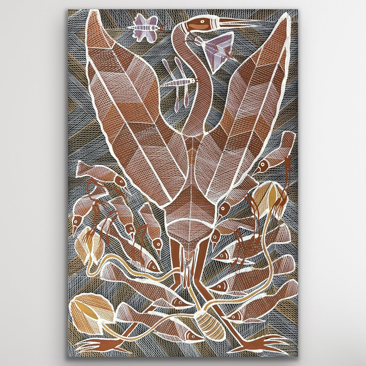 "Brolga Dreaming" Eddie Blitner 88cm x 58cm