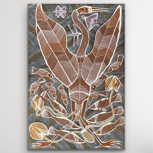 "Brolga Dreaming" Eddie Blitner 88cm x 58cm