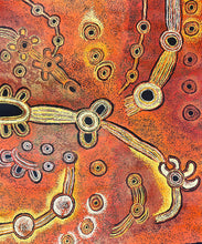Load image into Gallery viewer, "Minyma Malilu" Aboriginal art by Teresa Baker Tunkin - close-up detail, 96cm x 116cm
