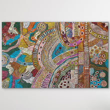 Load image into Gallery viewer, "Minyma Kutjara" original Aboriginal painting by Cassyanne Woods, 181cm x 114cm - authentic Indigenous Australian artwork
