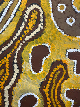 Load image into Gallery viewer, Close-up of a Original painting with brown, yellow, and white colors.
