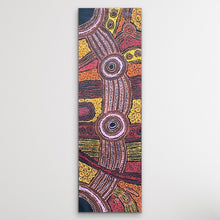 Load image into Gallery viewer, dot painting by Clarise Tunkin with orange, red, marron and yellow colours
