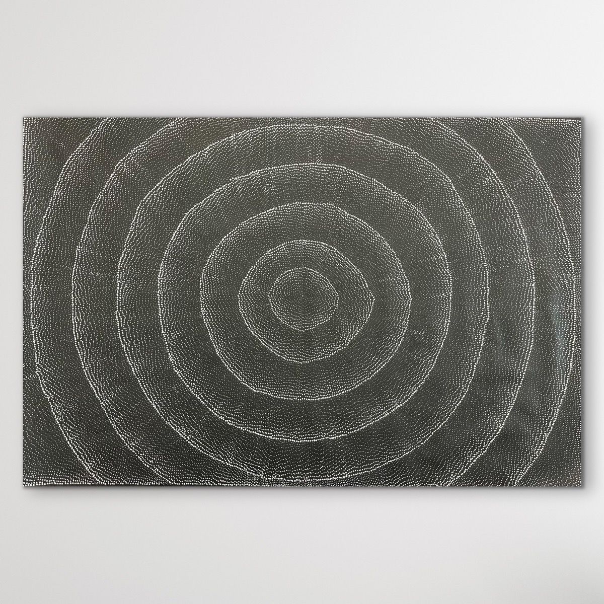 full view rockholes painting aboriginal art black and white